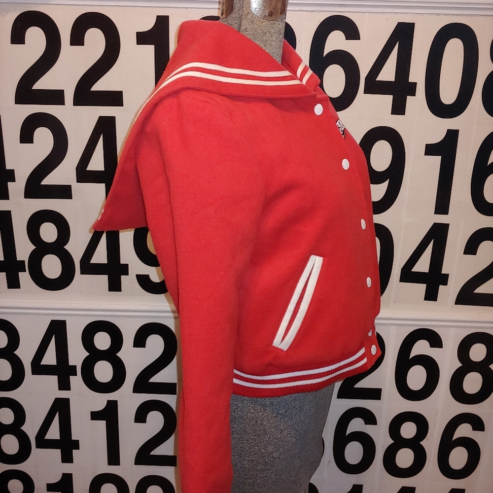 Lazy Oaf Bored Varsity Nautical Cropped Jacket Co… - image 2